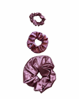 Mauve Satin Scrunchie- 3 Sizes