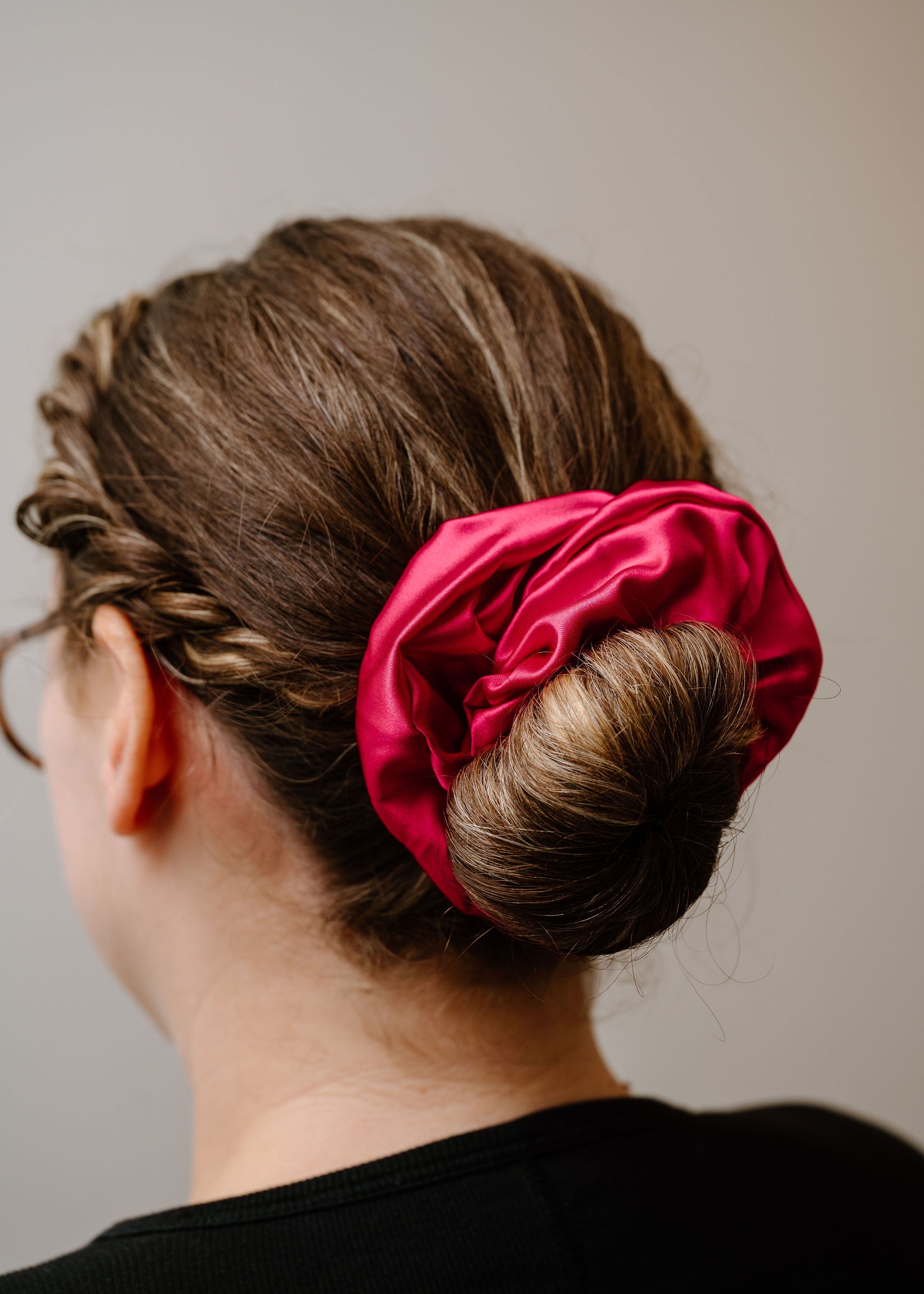 GG printed silk hair tie and scrunchie set