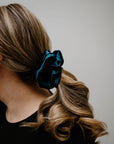 Teal Satin Scrunchie- 3 Sizes