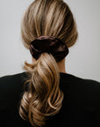 Dark Chocolate Satin Scrunchie- 3 Sizes