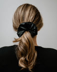 Black Satin Scrunchie- 3 Sizes