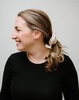 Cream Ribbed Scrunchie