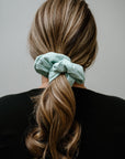 Mint Ribbed Scrunchie