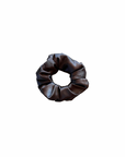 Dark Silver Satin Scrunchie- 3 Sizes