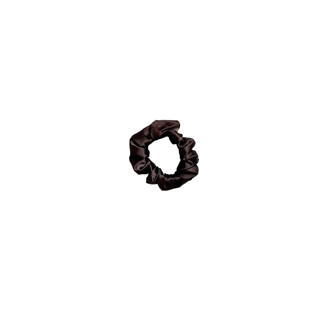 PREORDER: Dark Chocolate Satin Scrunchie- 3 Sizes