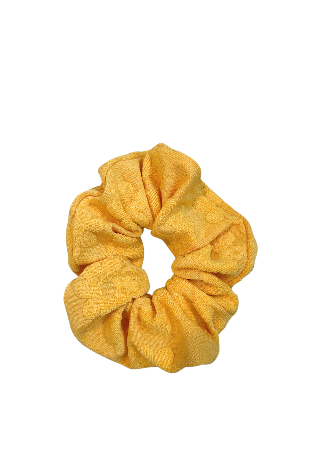 Yellow Flower Power Scrunchie