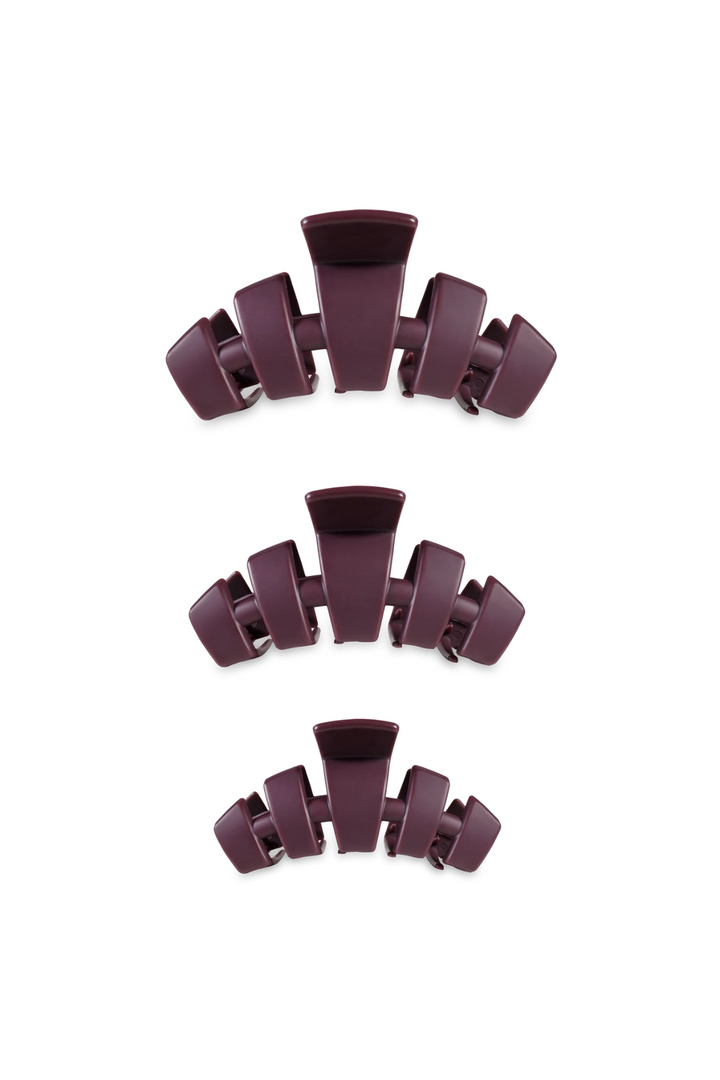 Wine Matte Hair Clip- 3 sizes