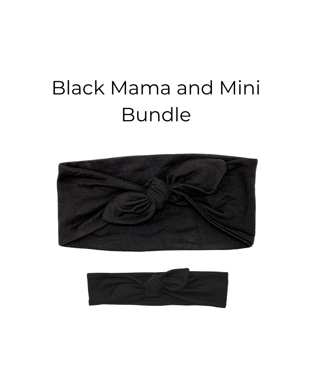 Black Mama and Mini Headband Bundle