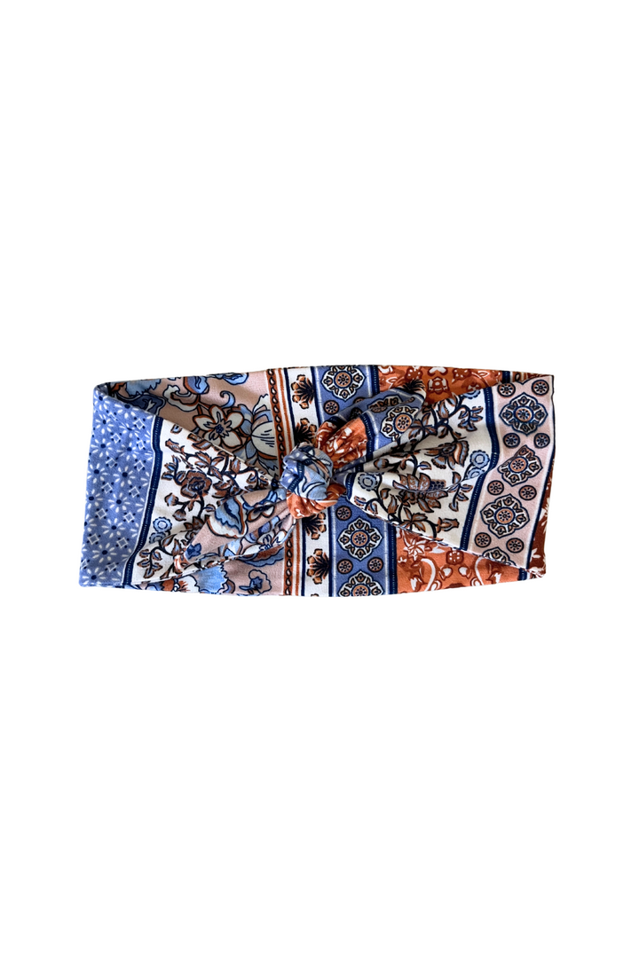 PREORDER: Blue/Rust Boho Pattern Headband- 6 styles