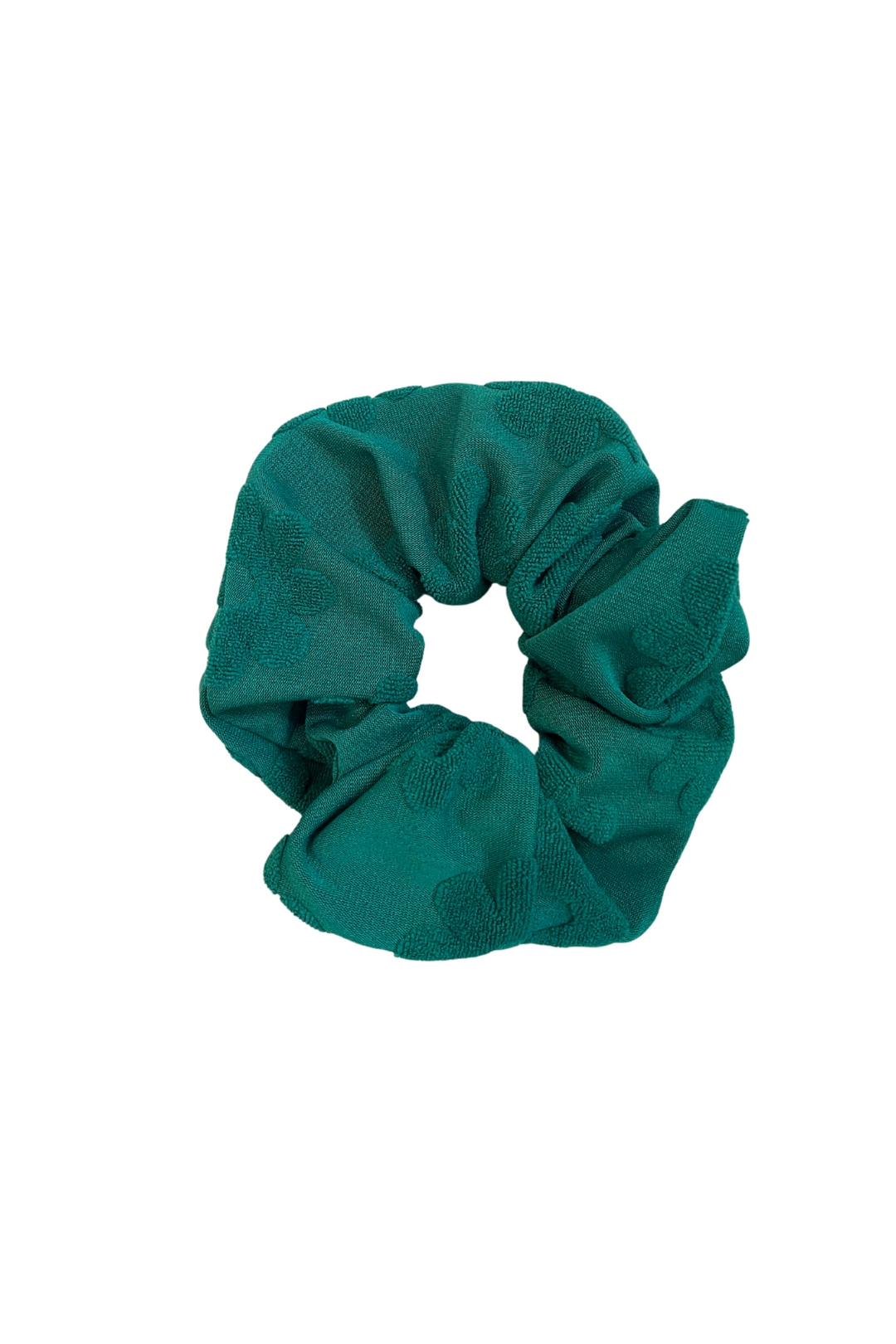 Green Flower Power Scrunchie