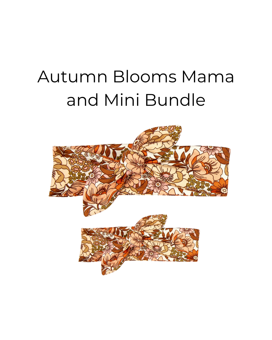 Autum Blooms Mama and Mini Headband Bundle