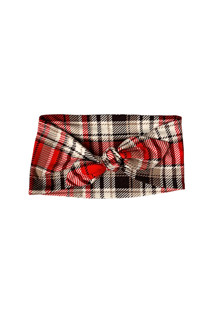 Harvest Plaid Knit Headband- 6 styles