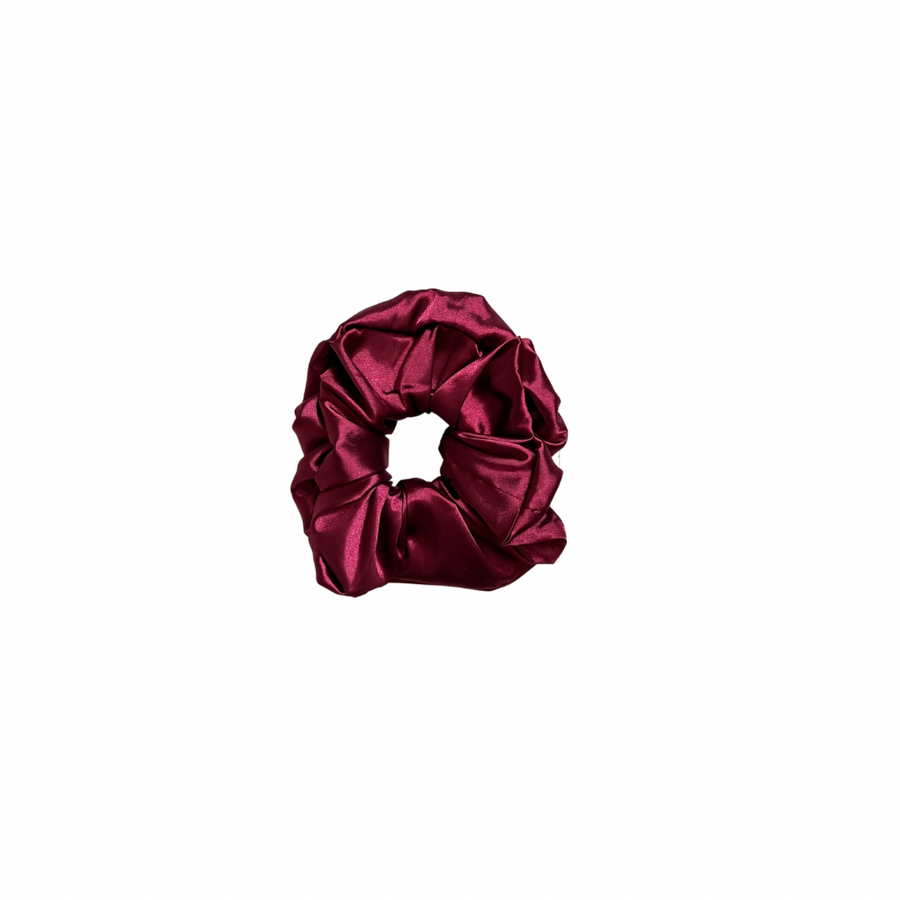 Cranberry Satin Scrunchie- 3 Sizes