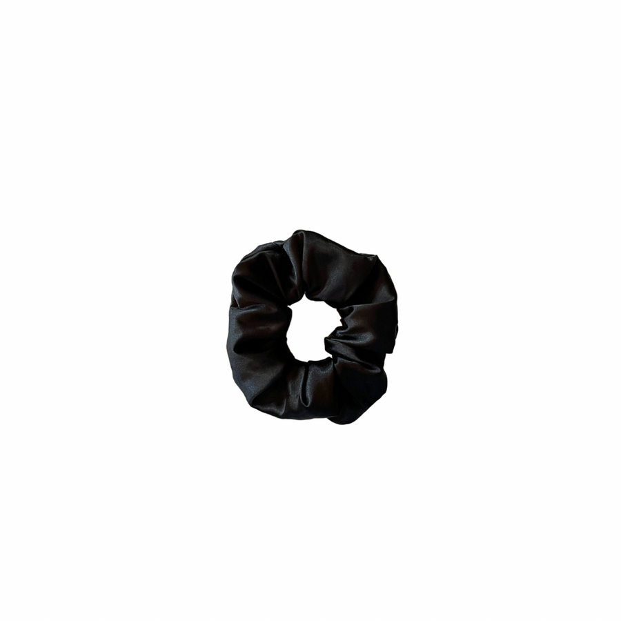 Black Satin Scrunchie- 3 Sizes