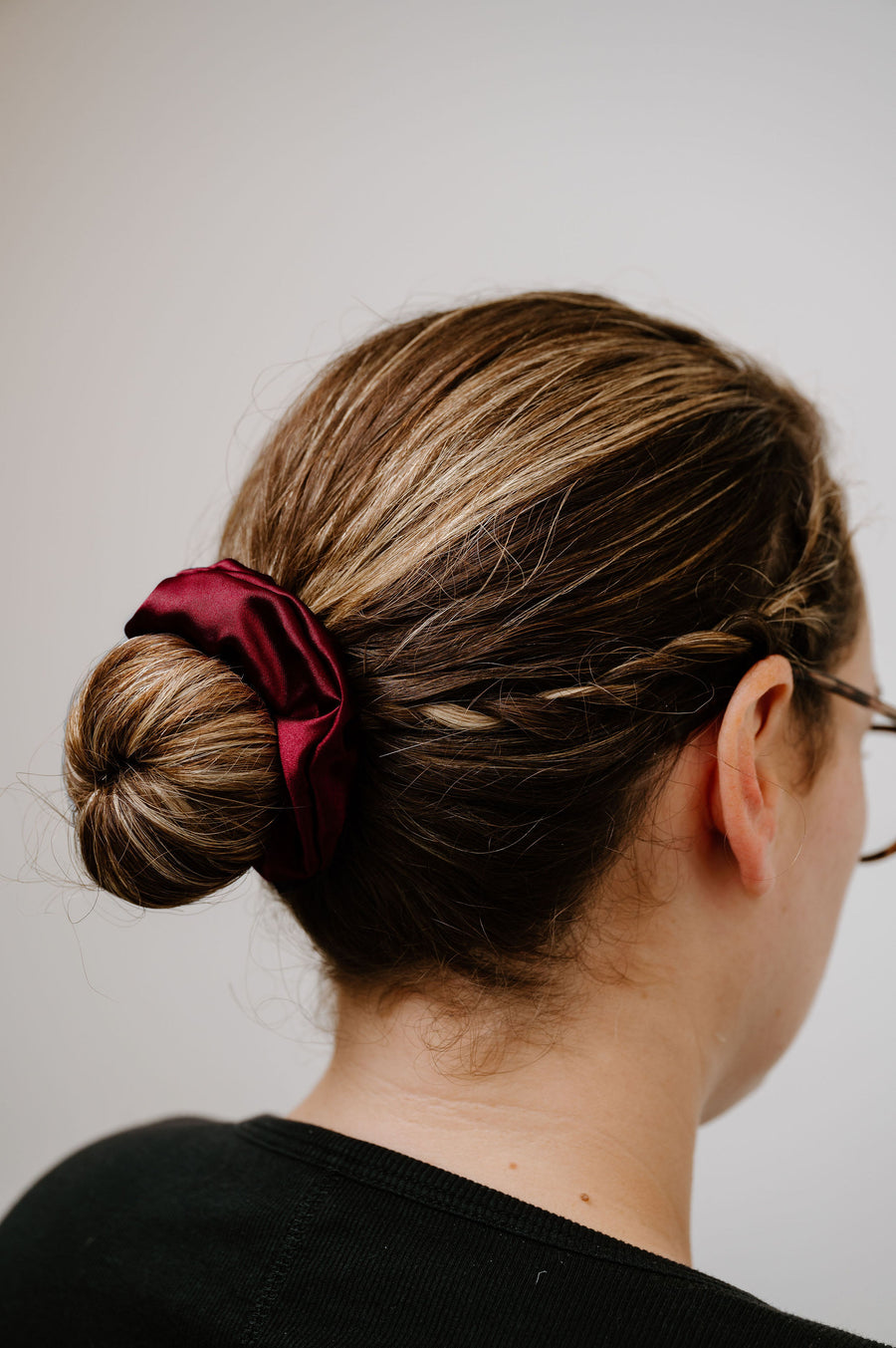 Cranberry Satin Scrunchie- 3 Sizes