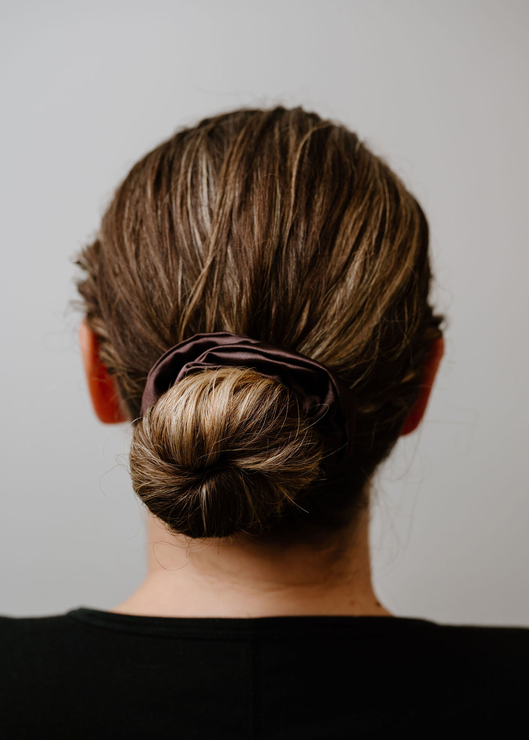 PREORDER: Dark Chocolate Satin Scrunchie- 3 Sizes