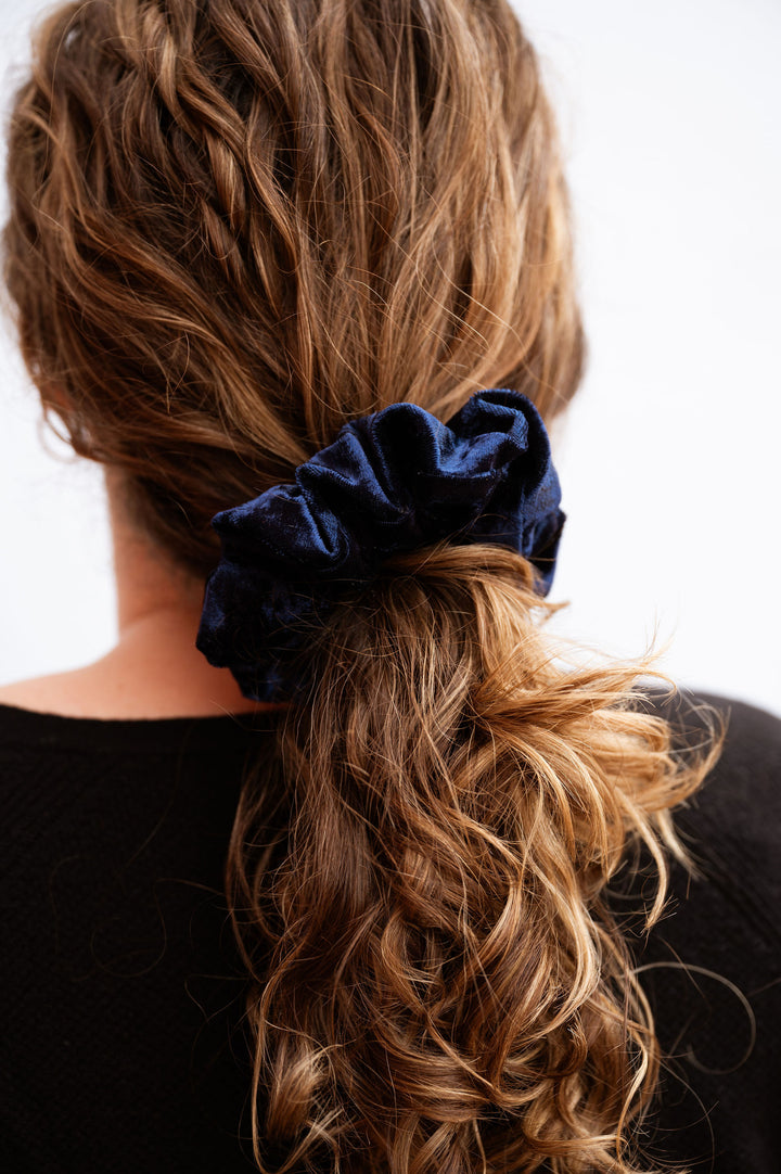 PREORDER: Navy Velvet Scrunchie