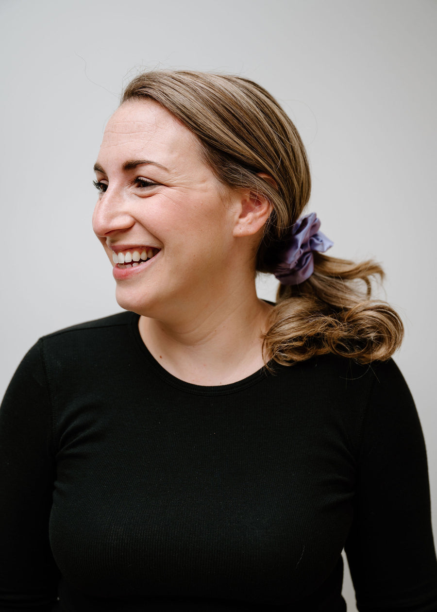 Lavender Satin Scrunchie- 3 Sizes