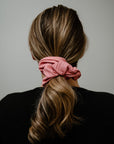 Blush Pink Ribbed Scrunchie