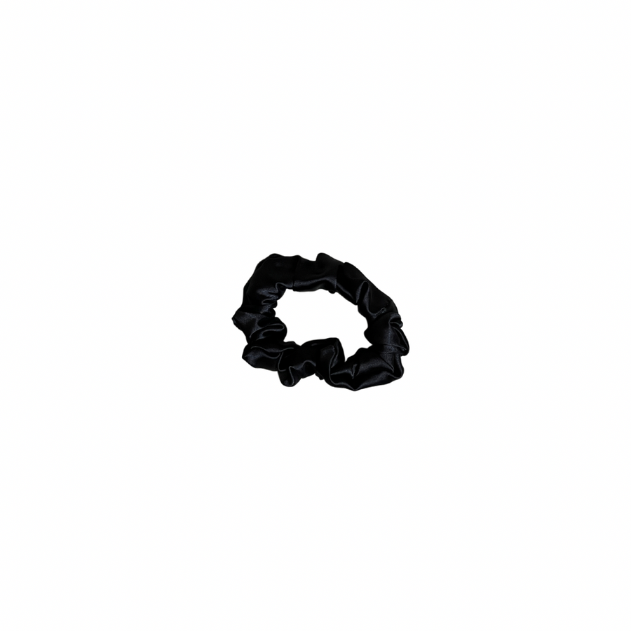 Black Satin Scrunchie- 3 Sizes
