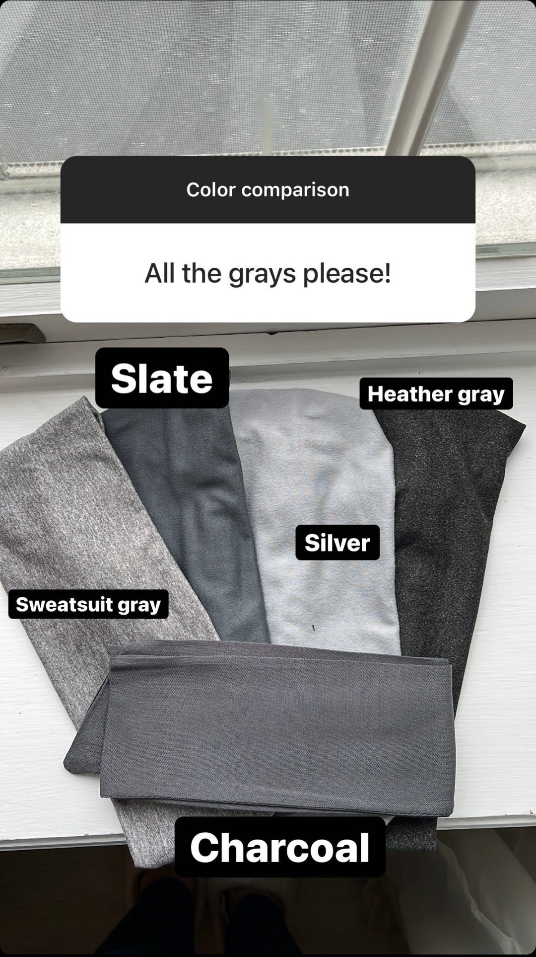 Sweatsuit Gray Headband- 5 Styles
