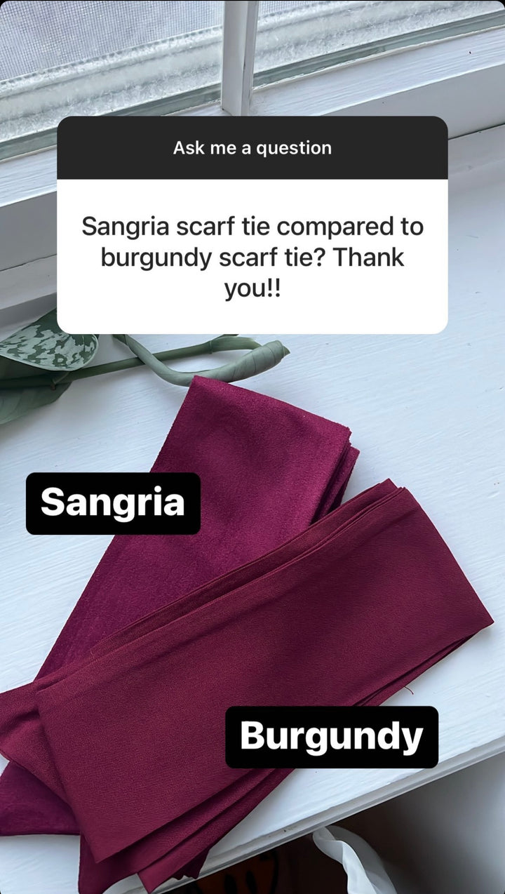 Sangria Microsuede Scarf Tie