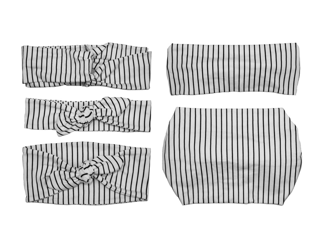 PREORDER: White Pin Stripe Headband- 6 styles