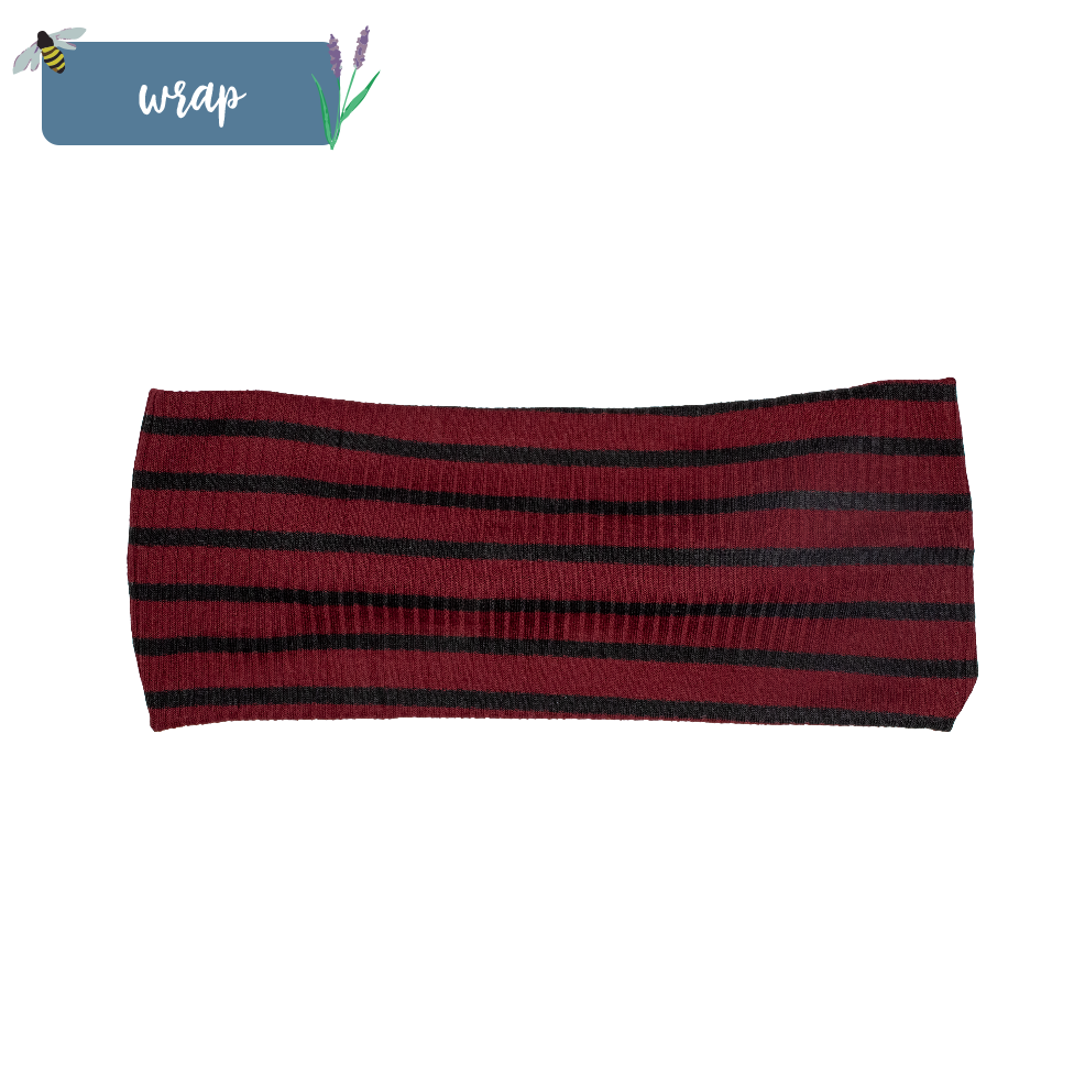 PREORDER: Burgundy Rib Stripe Headband- 6 styles