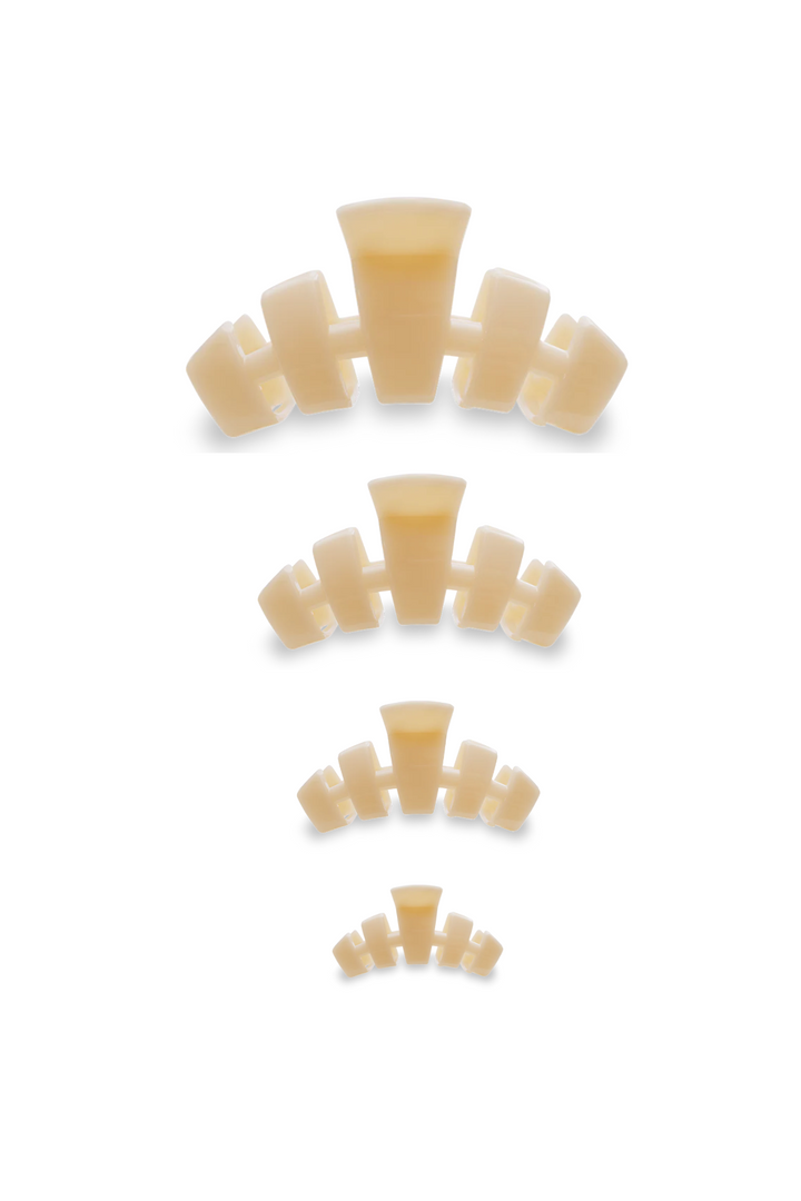 Almond Beige Clips- 4 sizes