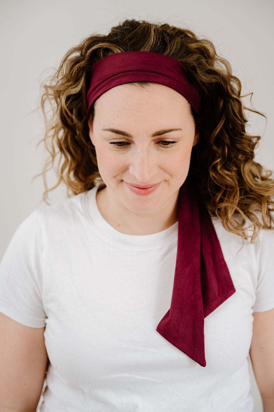 Sangria Microsuede Scarf Tie
