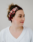 Cranberry Floral Headband- 5 Styles