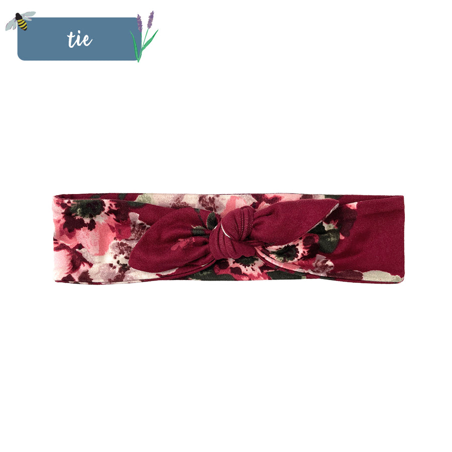 Cranberry Floral Headband- 5 Styles