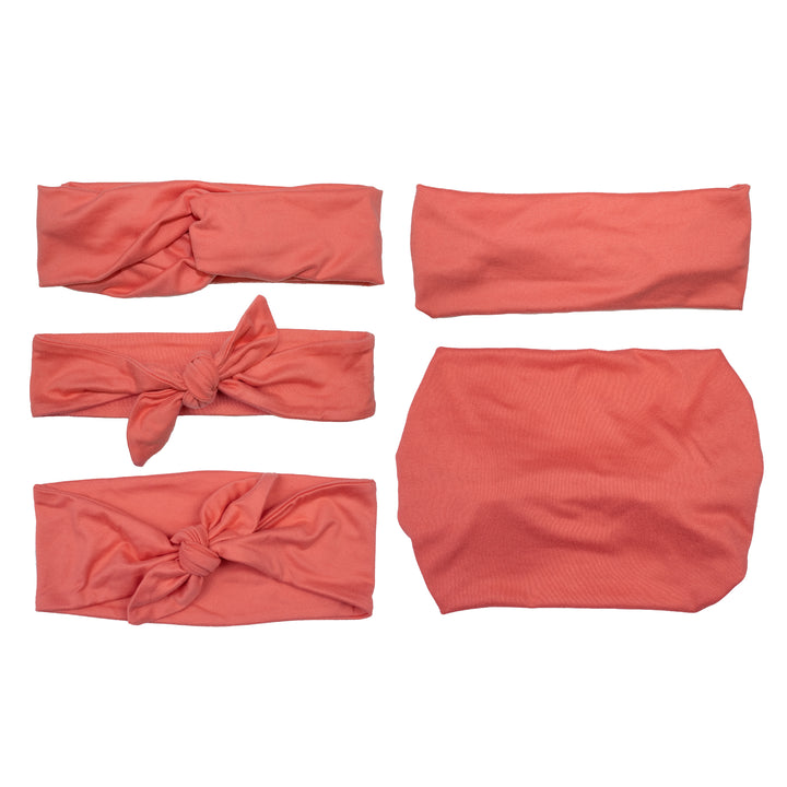 Coral Pink Headband- 5 Styles